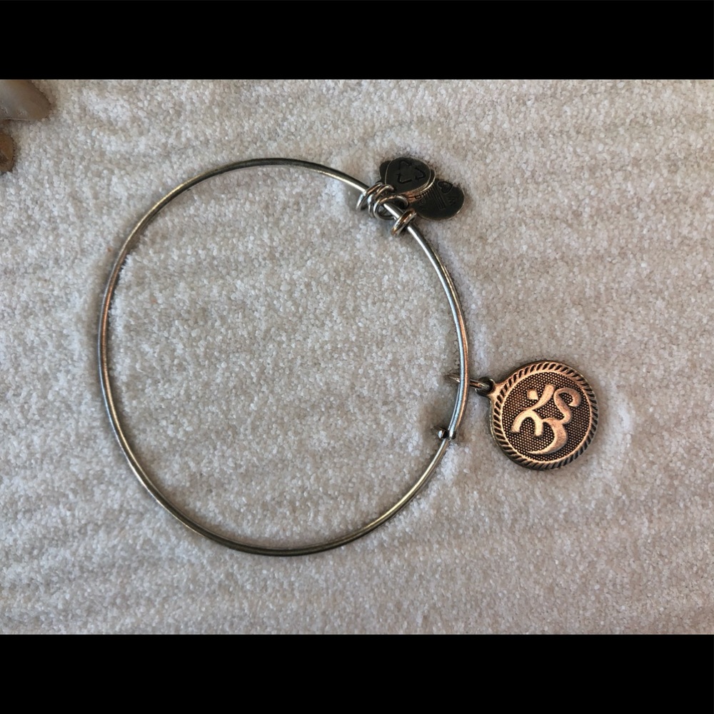ALEX and ANI namaste silver bracelet
